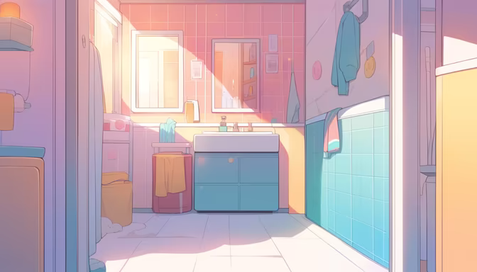 Morning Light in the Bathroom