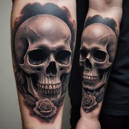 Skull and Rose Tattoo Skull and Rose Tattoo