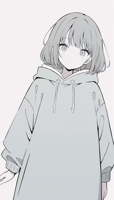 Cozy in oversized hoodie Cozy in oversized hoodie