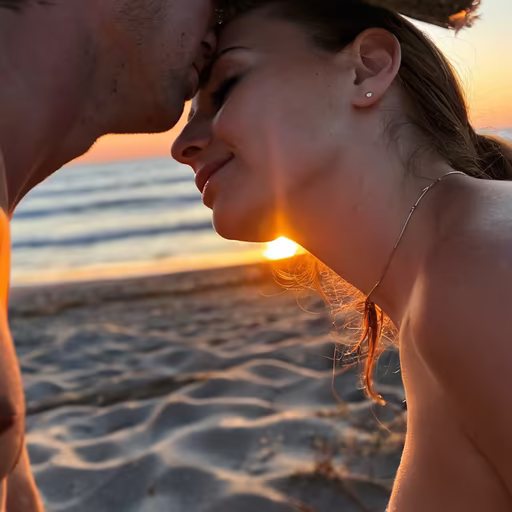 Beach Sunset Embrace