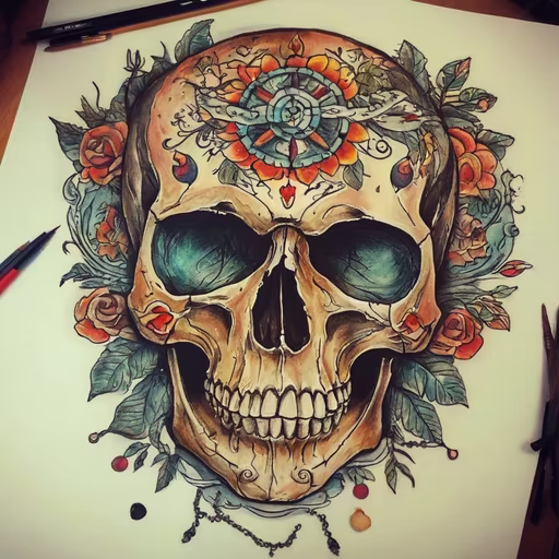 Floral Skull