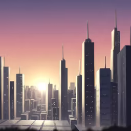 Cityscape at Sunset