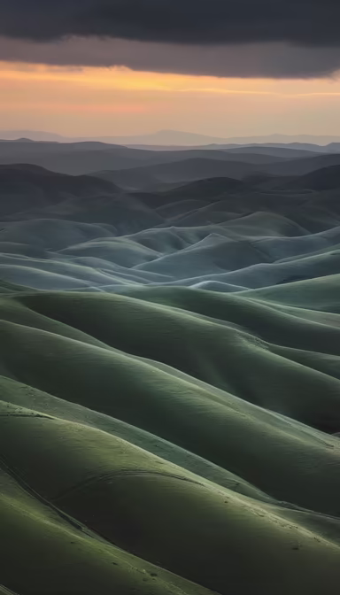 Rolling Hills at Dusk