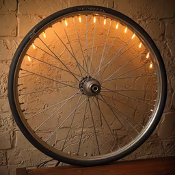 Upcycled Bike Wheel Lamp Upcycled Bike Wheel Lamp