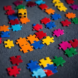 Colorful Puzzle Pieces Colorful Puzzle Pieces
