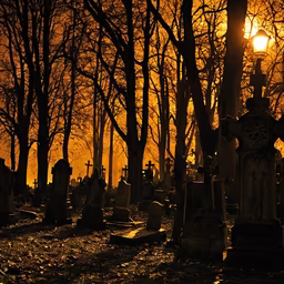 Nightfall at the Cemetery Nightfall at the Cemetery