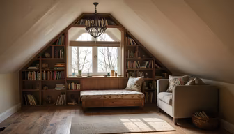 Cozy Attic Library