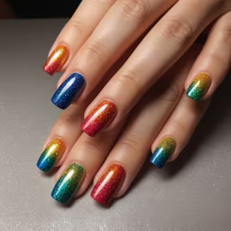 Rainbow Sparkle Nails Rainbow Sparkle Nails