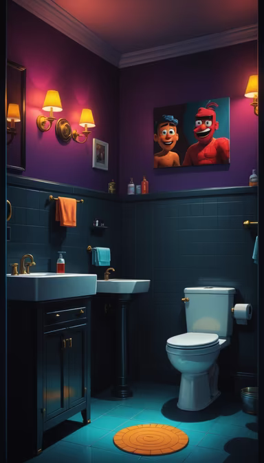 Cartoon Chic Bathroom Cartoon Chic Bathroom