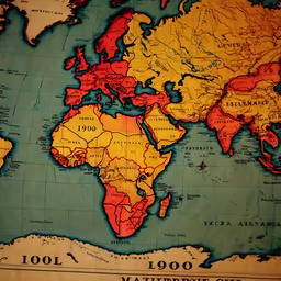 World Map of 1900 World Map of 1900