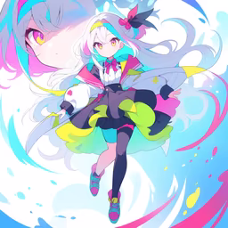 Colorful Anime Girl Colorful Anime Girl