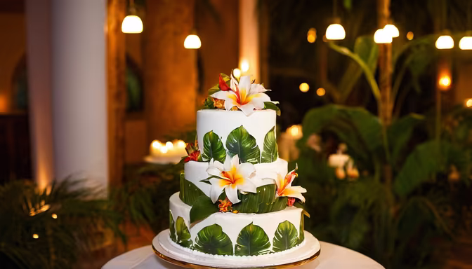 Tropical Wedding Cake