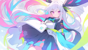 Colorful Anime Girl Colorful Anime Girl