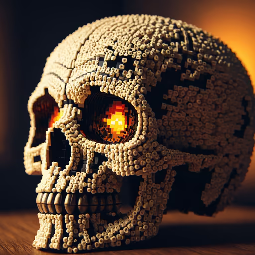 Pixelated Skull