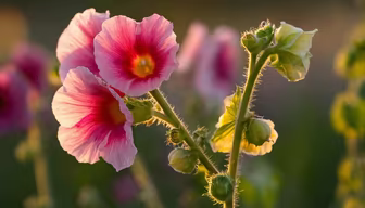 Hollyhock Bloom Hollyhock Bloom