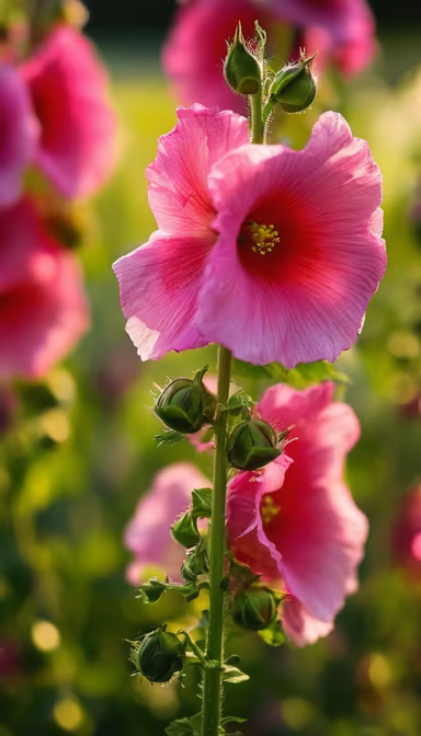 Pink Hollyhock Pink Hollyhock