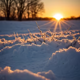 Winter's Golden Embrace