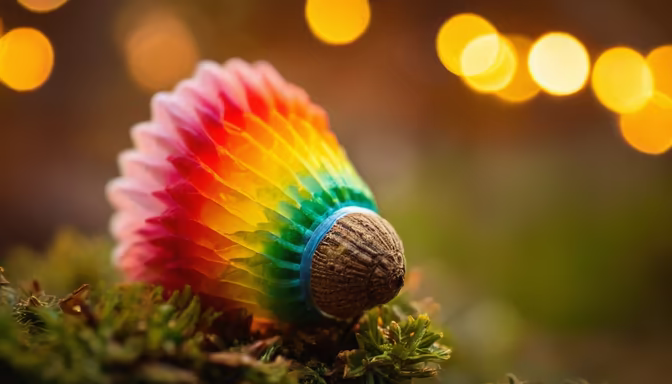 Rainbow Shuttlecock
