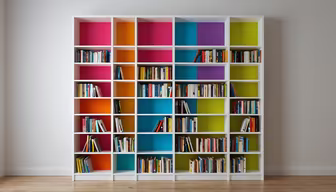 Colorful Bookshelf Colorful Bookshelf