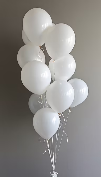 White Balloon Bouquet White Balloon Bouquet
