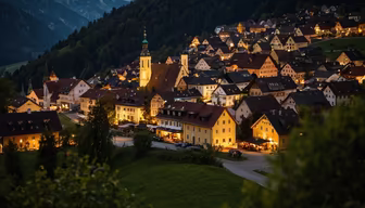 Alpine Village at Dusk Alpine Village at Dusk