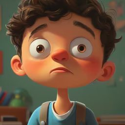 Worried Little Boy