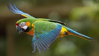 Macaw in Flight