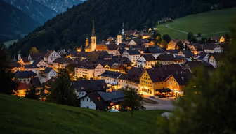 Alpine Village at Dusk Alpine Village at Dusk