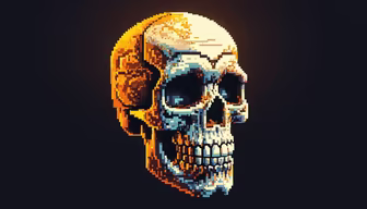 Pixelated Skull Pixelated Skull