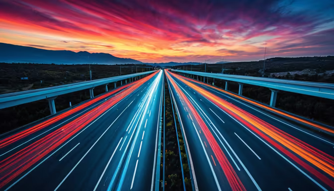 Highway at Dusk