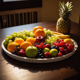 A colorful fruit platter A colorful fruit platter