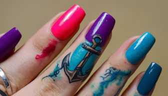 Nautical Nail Art