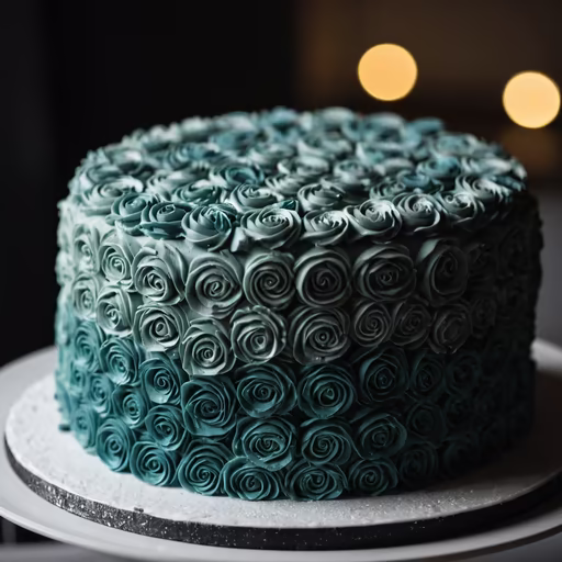 Blue Rose Cake