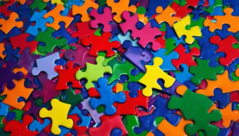 Colorful Puzzle Pieces Colorful Puzzle Pieces