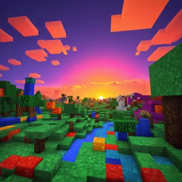 Minecraft Sunset Minecraft Sunset
