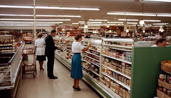 Grocery Shopping in the 1950s