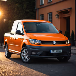 Orange Volkswagen Caddy Orange Volkswagen Caddy