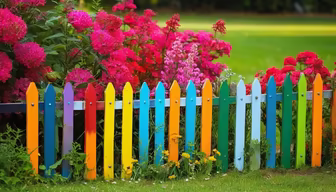 Colorful Garden Fence Colorful Garden Fence