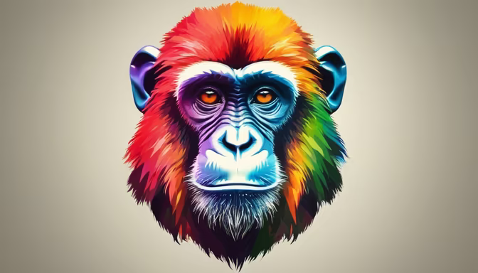 Rainbow primate