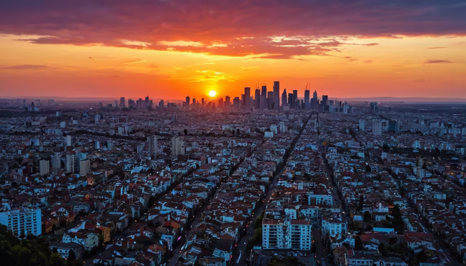 Cityscape at Sunset