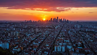 Cityscape at Sunset