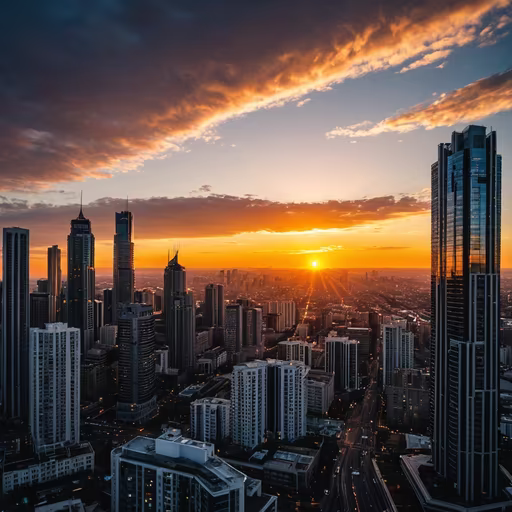 Cityscape at Sunset