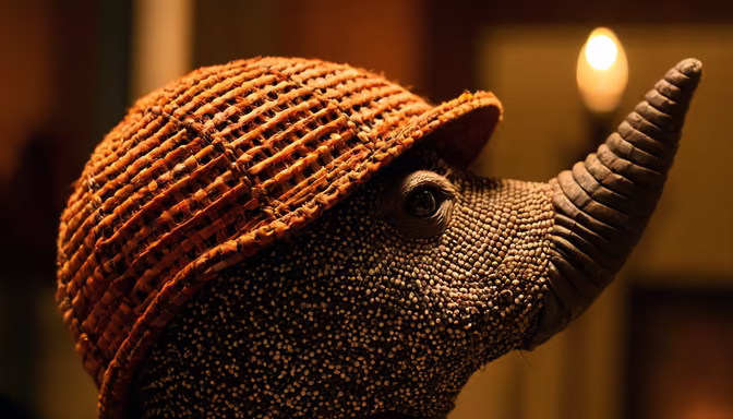 Rhino in a Hat