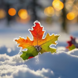 Autumn's Snowy Embrace