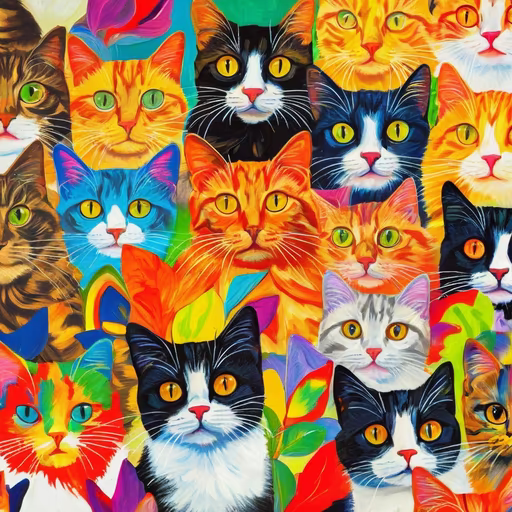 Colorful Cats