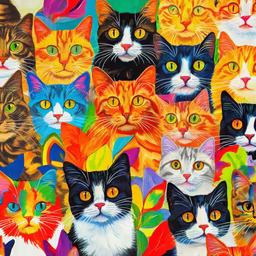 Colorful Cats Colorful Cats