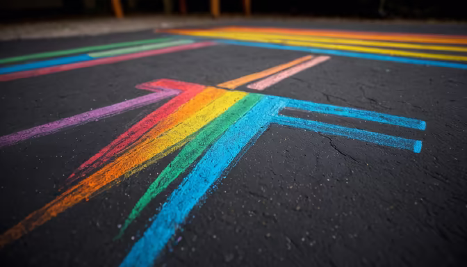 Chalk Art Rainbow