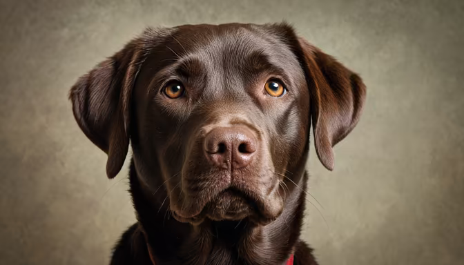 Chocolate Labrador Portrait