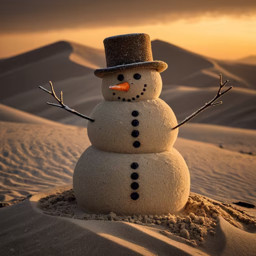 Desert Snowman