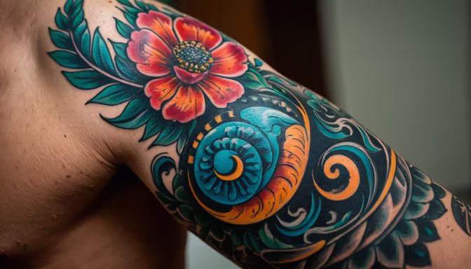 Floral Arm Art